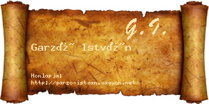 Garzó István névjegykártya